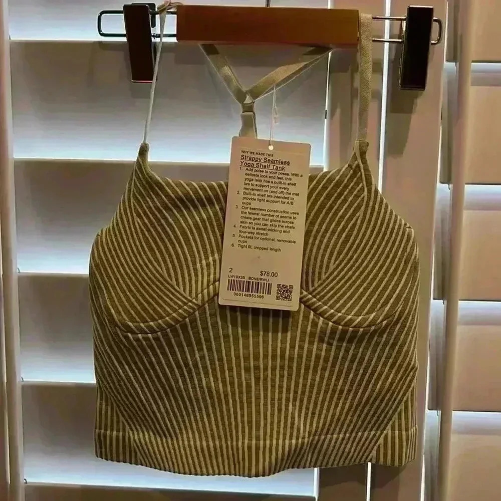 Lulu🍋lemon-straps  seamless yoga shelf tank